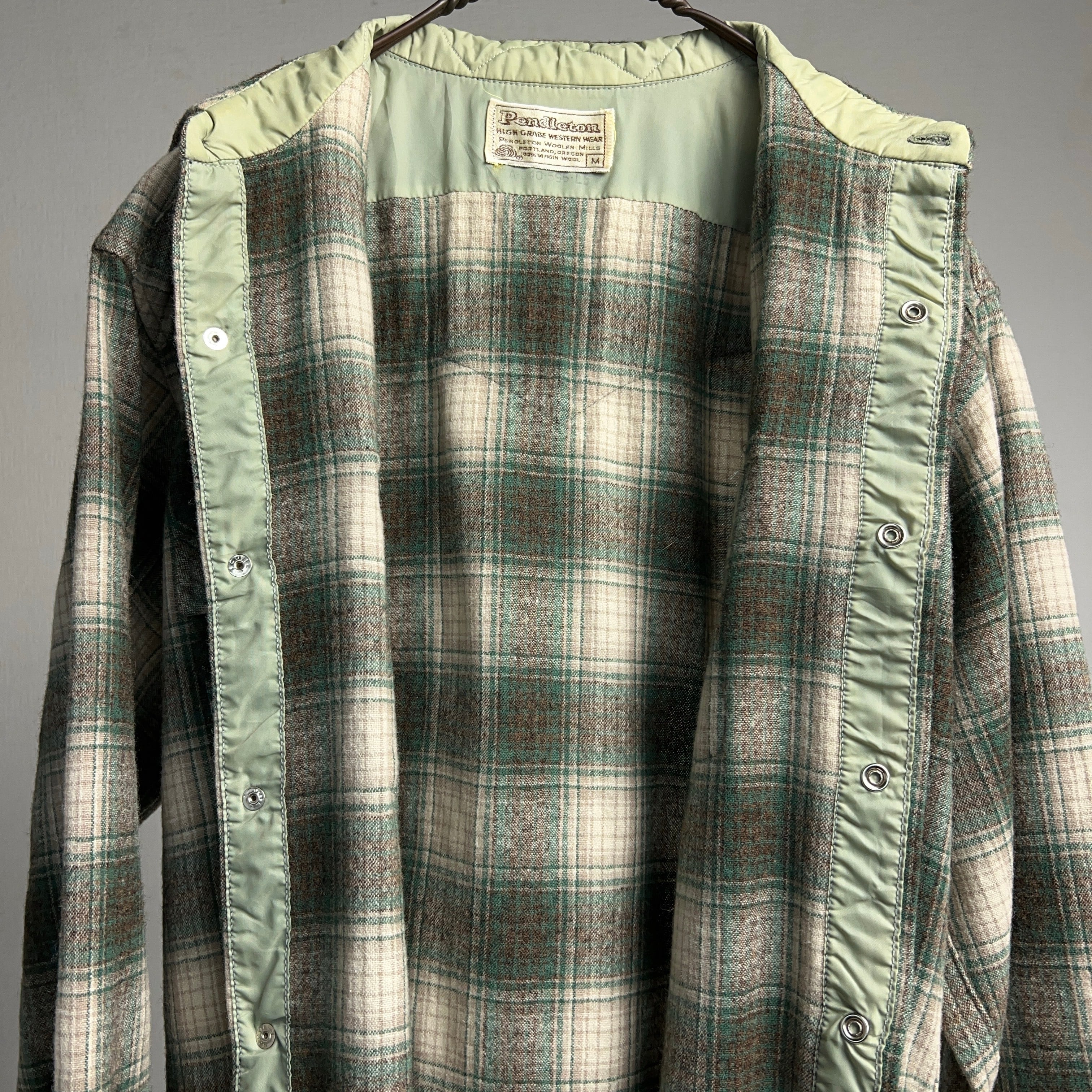 70's~80's PENDLETON Ombre Plaid Western Shirt 70年代 80年代 ペン