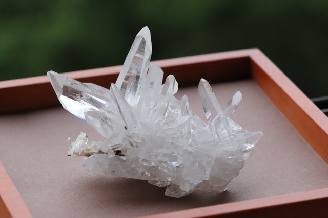 【暮らしの中のmineral】コロンビア産水晶　レムリアンシードクリスタル　クラスター