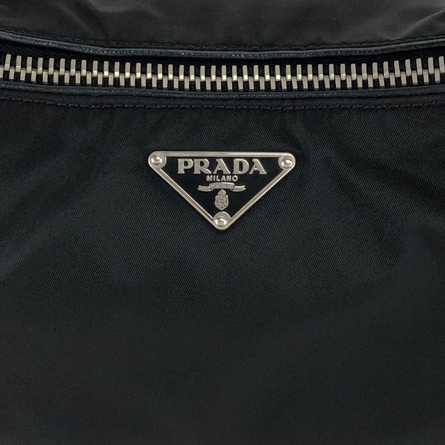 PRADA プラダ ショルダーバッグ ブラック トライアングルロゴ ナイロン ホーボーバッグ vintage ヴィンテージ オールド hub83u