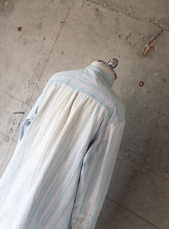 "ON THE BRINK" 1990s Multi stripe B.D. shirt