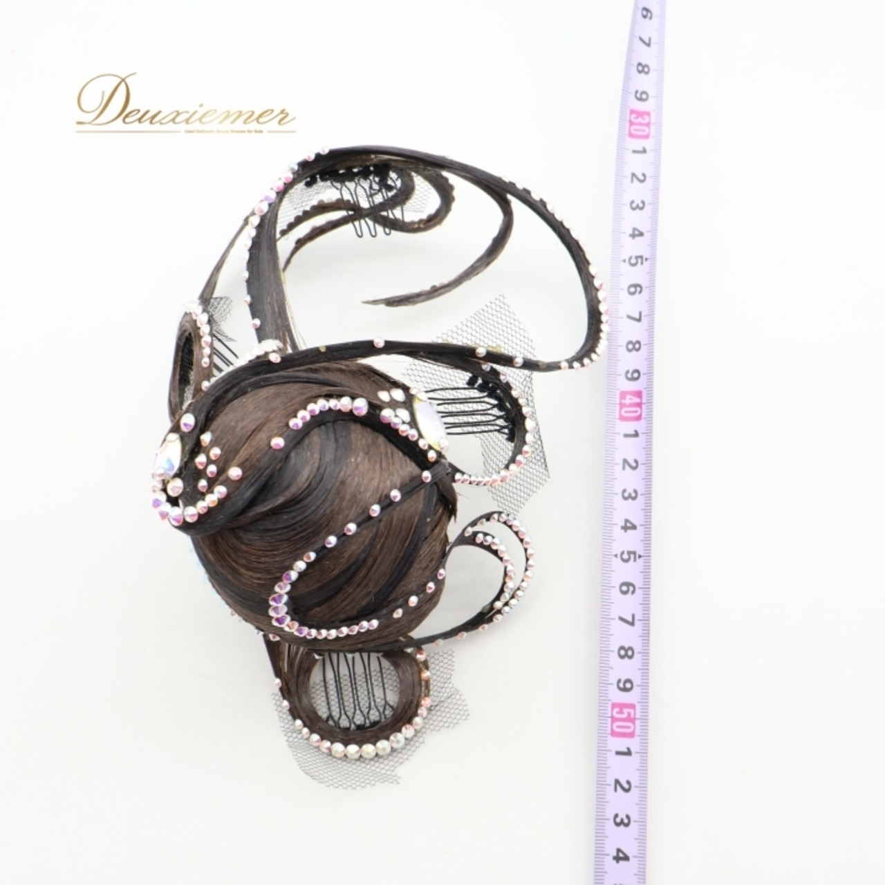 社交ダンス 小物 多美咲 ヘアオーナメント ヘアアクセサリー シニヨン カップ 団子 大きめ デモ 競技 ダンス パーティ 高級感 お洒落 発表会 ブラウン系 ブラック系 ヘアスタイル 髪飾り ダンス用アクセサリー つけ毛 ショーウィンドウ アップスタイル ビジュー 髪型 競技用 発表会用 髪の装飾 シニヨンスタイル おしゃれヘア 素敵