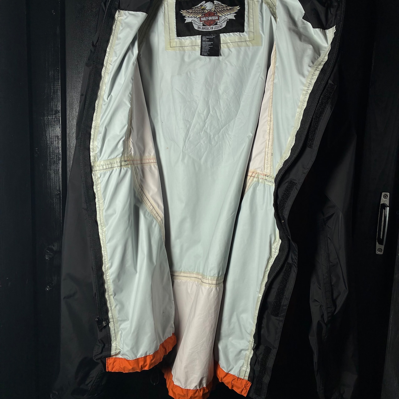 Harley-Davidson / ナイロンパーカー / バーアンドシールド / リフレクターロゴ / 2トーンオレンジ / フーディ / ハーレー