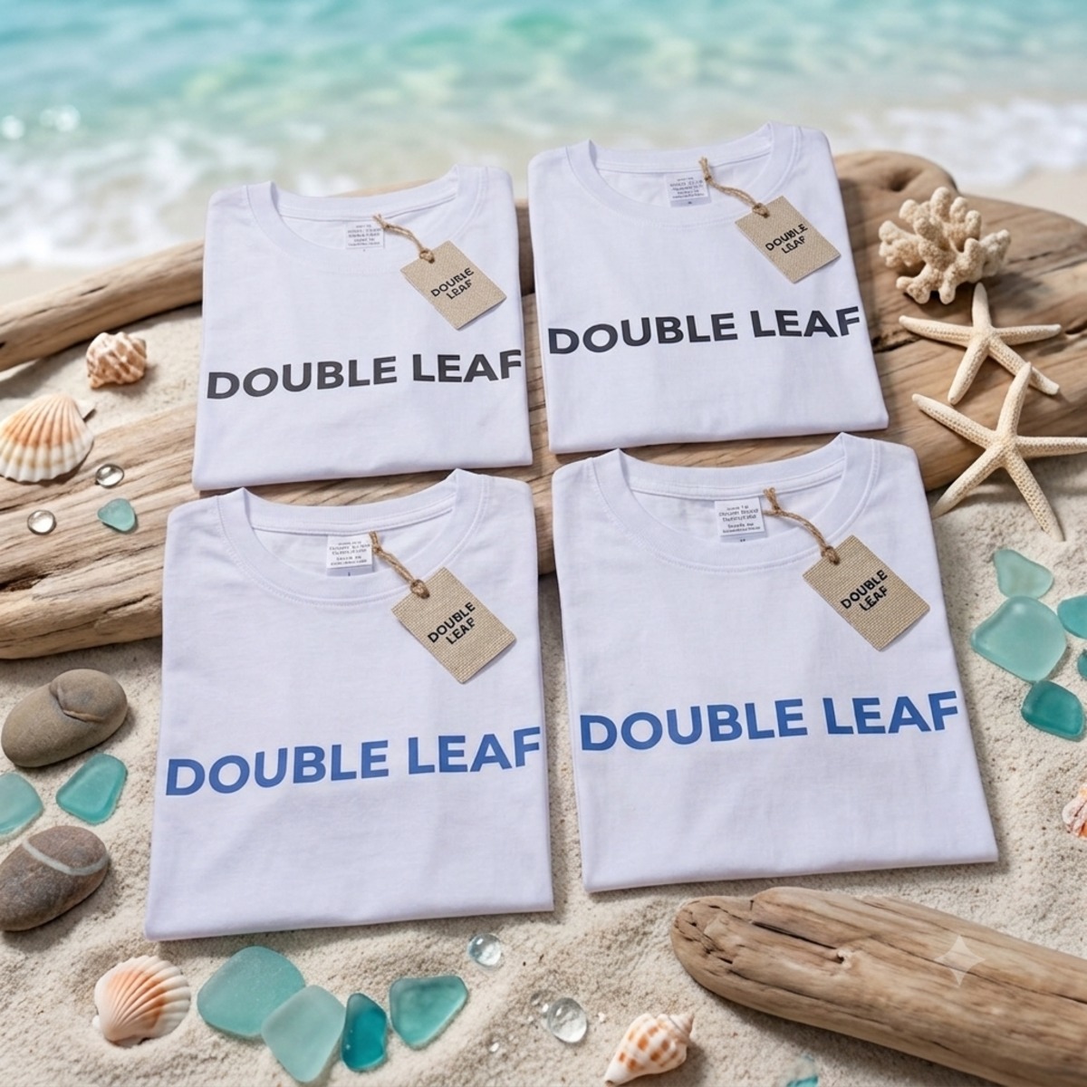WHITE ALBUM Tシャツ Lサイズ アクアプラス Leaf DOUBLE LEAF 限定 ビックシルエットTシャツ 5.6oz (unisex) | DOUBLE LEAF