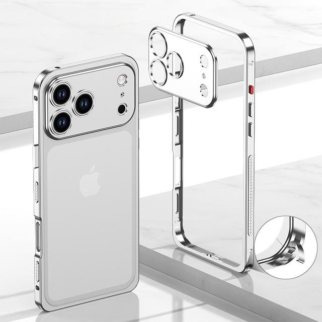 ◆iPhone 18Pro/18Pro Max/17/17Pro/17Pro Max/17Air◆ Lock Metal Frame + Camera Cover Case / ロック メタルフレーム + カメラ カバー スマホケース