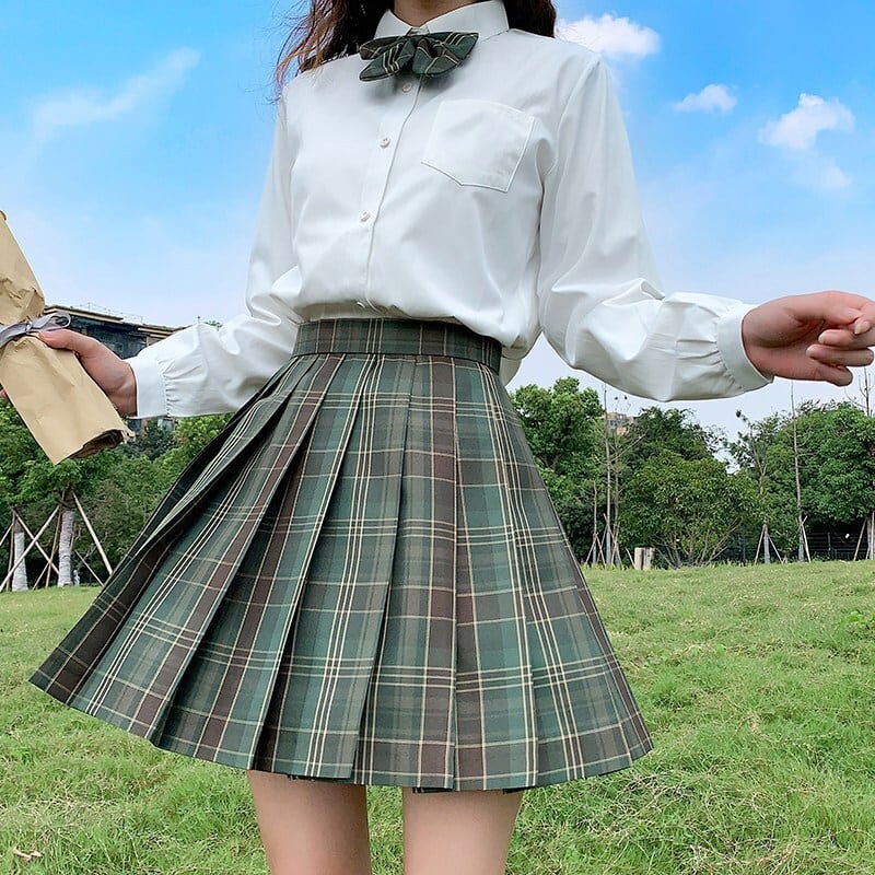 9839‐1コスチューム　jk制服　女子高生服　制服　セット　夏　春秋　長袖　半袖　ワイシャツ+スカート　レディース　可愛い　セーラー服　 ショートプリーツスカート　白シャツ