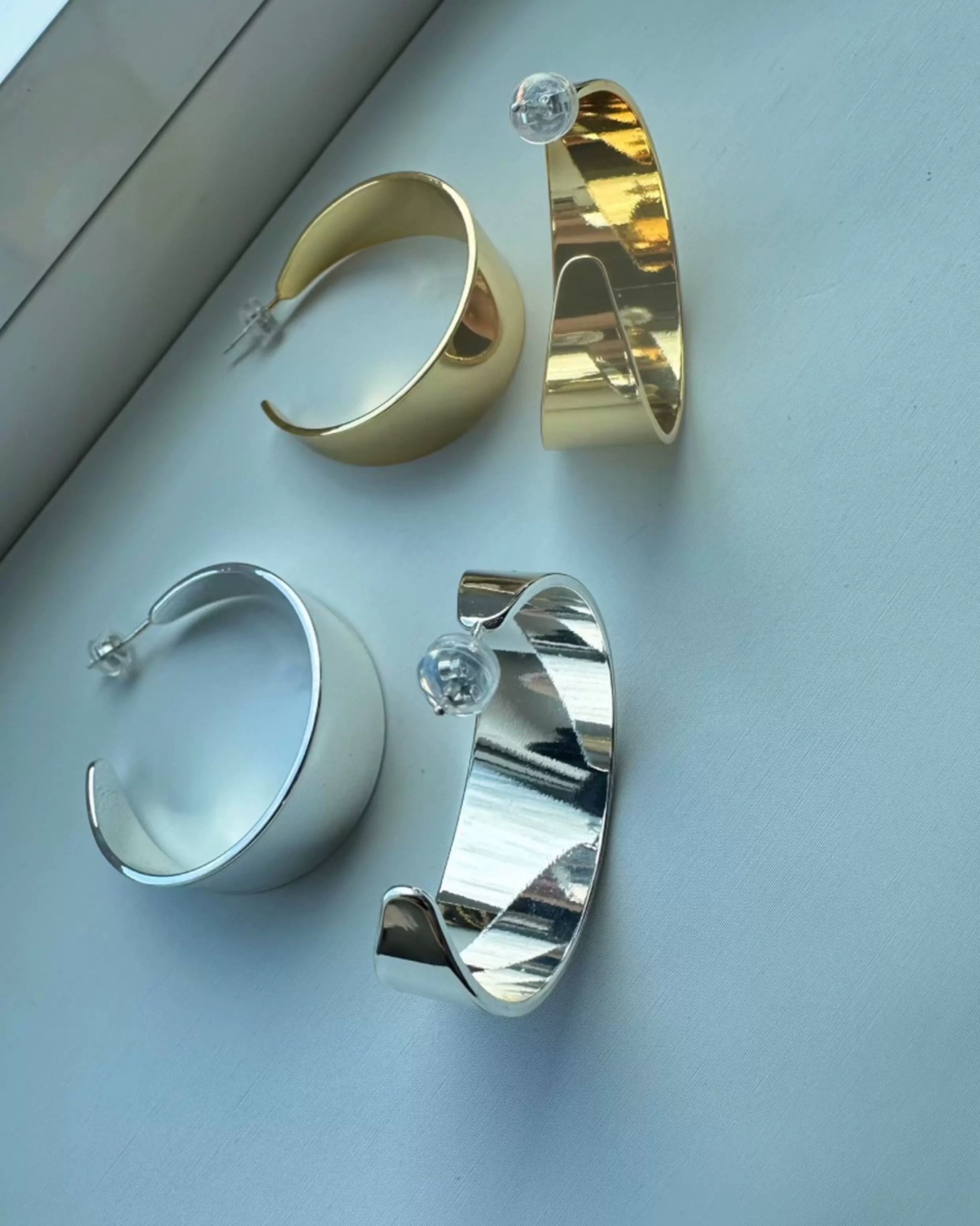 ワイドフープピアス 2col A0409 - 5