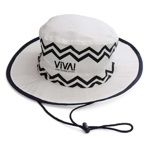 VIVA! ISLAND｜ビバアイランド VACANCES HAT (ストライプ バカンスハット/ホワイト｜V-231422)
