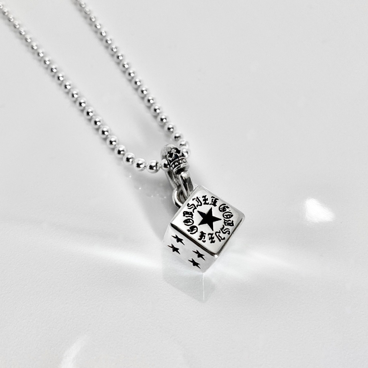 DICE : STAR BALL CHAIN NECKLACE / スターダイス ボールチェーンネックレス