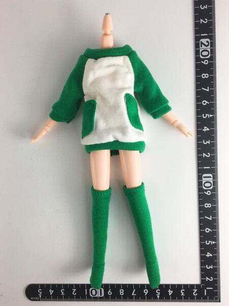 ドール服 1/6 女性用21_23 ジャンパースカート＆ソックス グリーン STK 19678 - 画像1