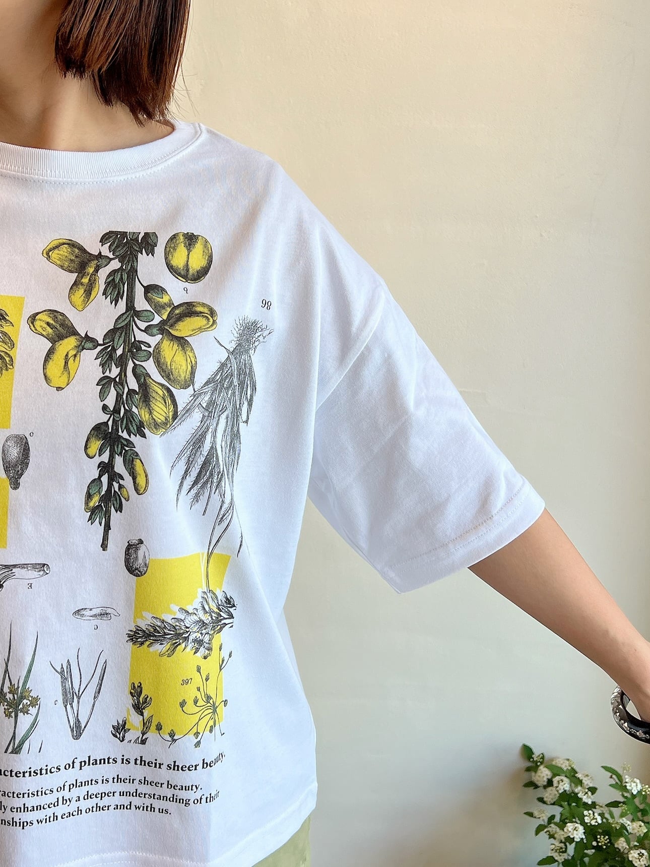 manipuri / SHORT SLEEVE T-SHIRT S【ボタニカル】 | anouk