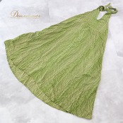 フラダンス 衣装 ワンピース ドレス カーキ系 ノアノア NOANOA サッシュドレス タヒチアン おしゃれ 上品 大人っぽい 華やか かわいい グリーン系 緑 フラ ダンス ハワイアン アロハ フラダンス衣装 ワンピース ドレス レディース カジュアル エスニック デザイン