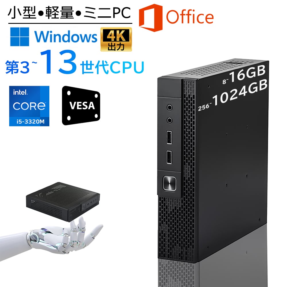 新品・office付き／ミニPC Windows11Pro ミニパソコン mini pc