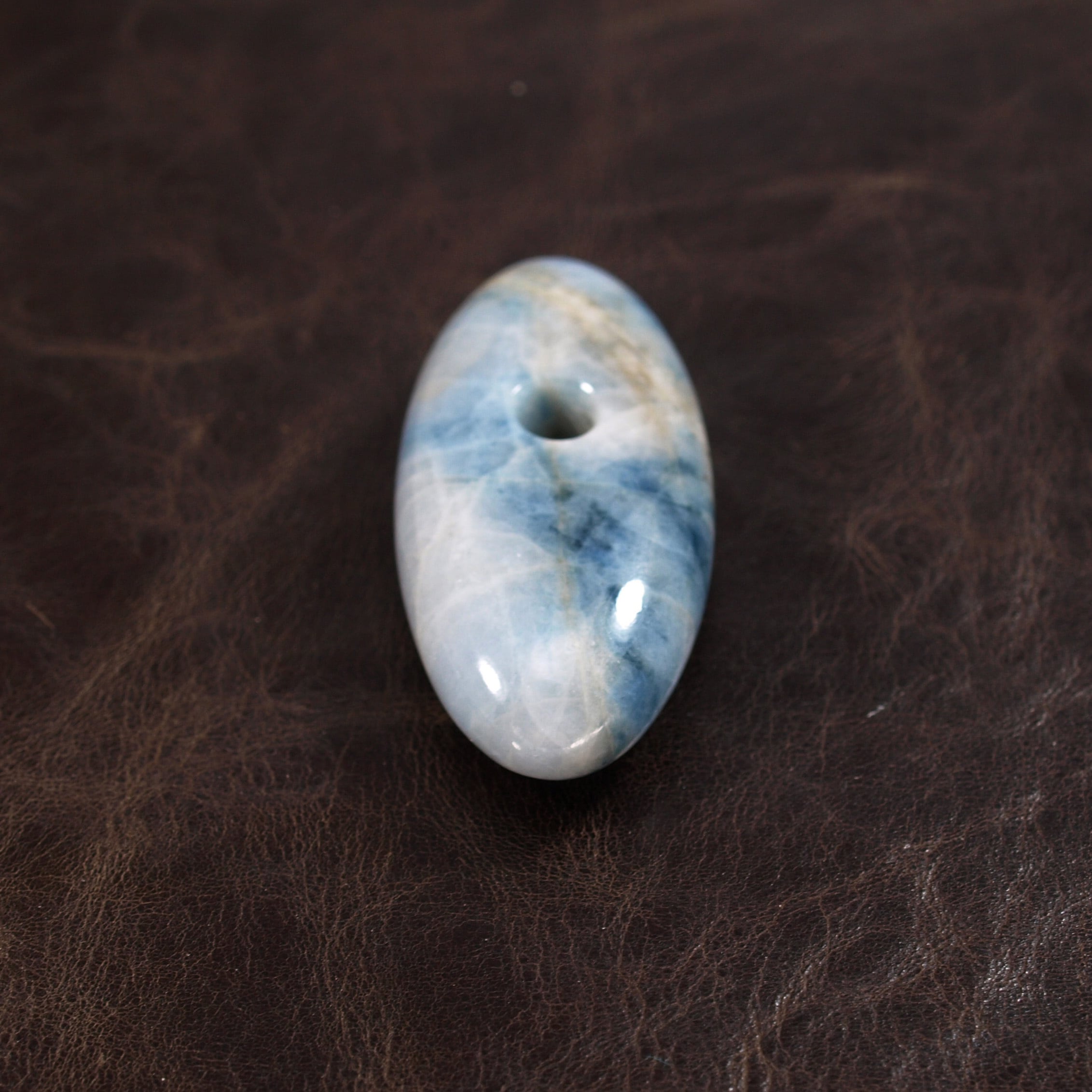 糸魚川翡翠 大珠 コン沢 青翡翠 52mm Blue jadeite Taishu | URUWA