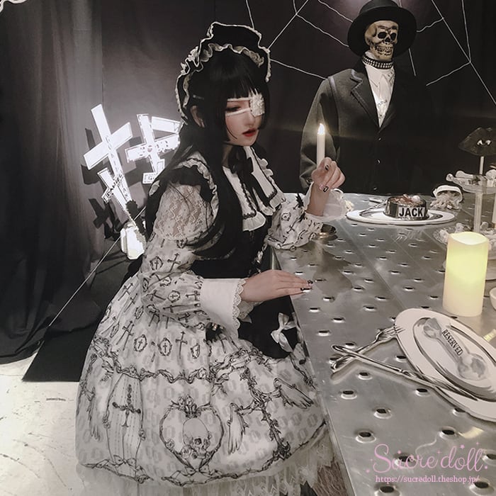 [2color] Dark maid  apron