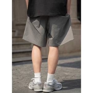 Plain easy wide shorts 1472