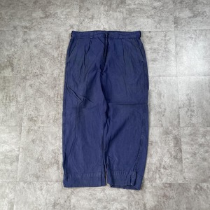 70s フランス軍 フレンチワーク コットン ブルー パンツ W33
