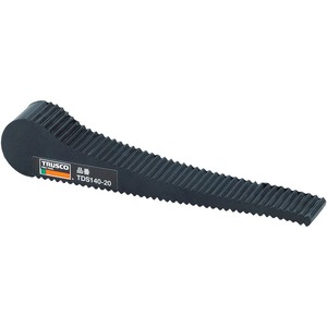 【在庫処分】トラスコ中山(TRUSCO) ドアストッパー 天然ゴムタイプ ブラック 全長142mm TDS140-20