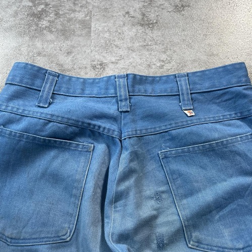 70s 80s Dickies フレア チビタグ デニム USA製 詳細写真4