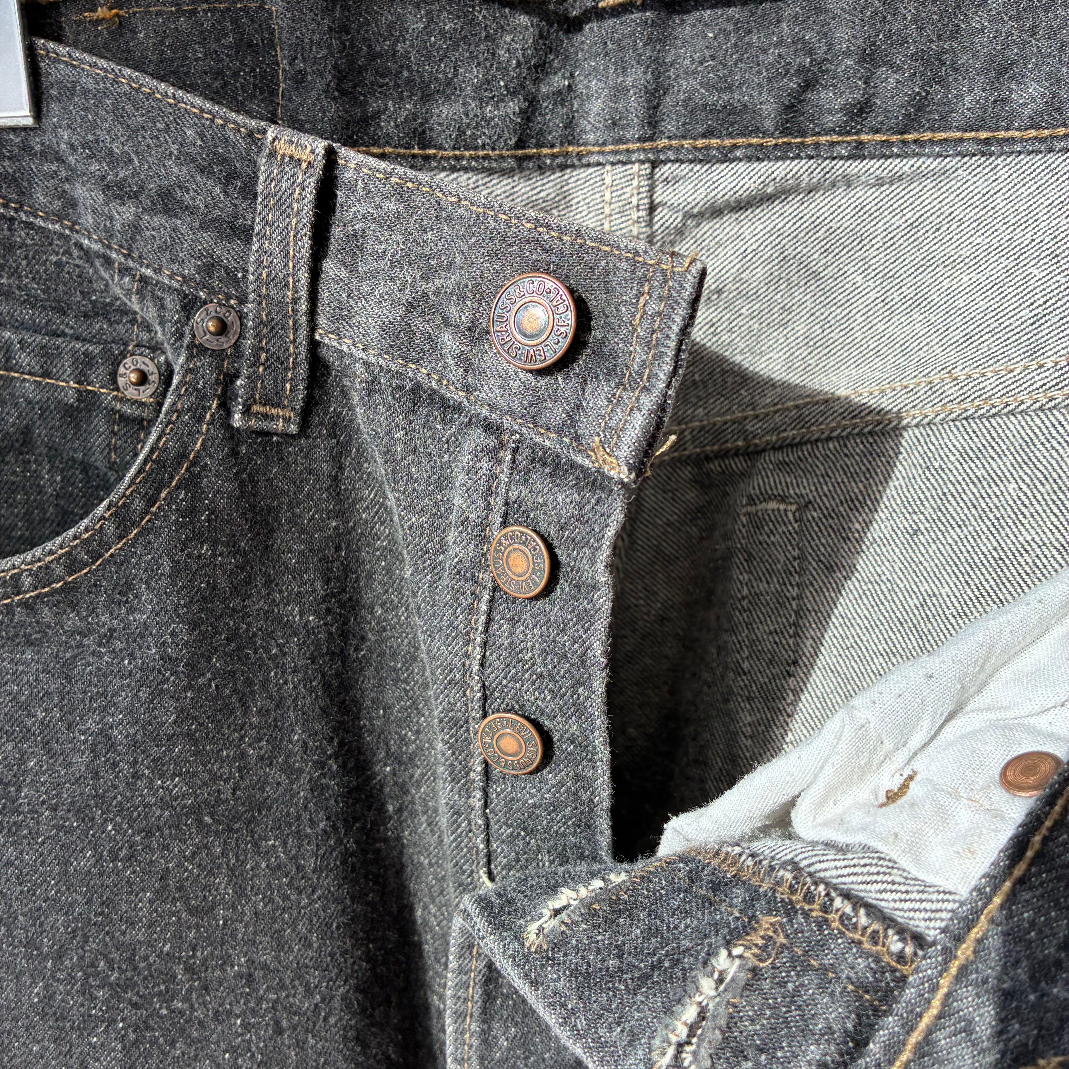 1993's Levi's 501 Yarn Dyed Black Denim Pants W31-L34 (W32-L30