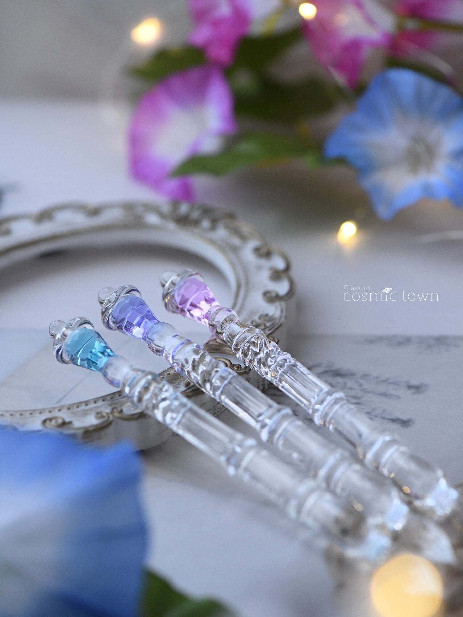 新色/クリア】街灯ガラスペン / ボロシリケイト【cosmic town】0728-4