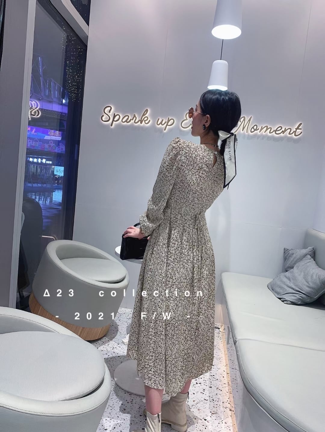 小花柄ワンピース　AJ33172-4022