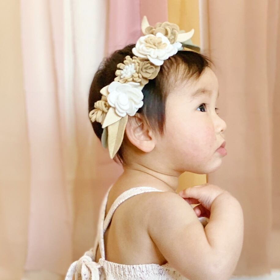 花かんむり ハーフ花かんむり/natural | Mystère baby