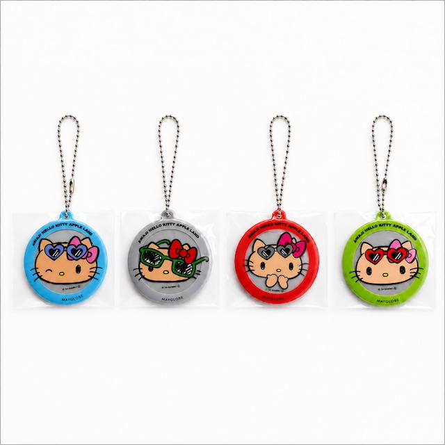 【AWAJI HELLO KITTY APPLE LAND】リフレクターキーホルダー（全4種類）