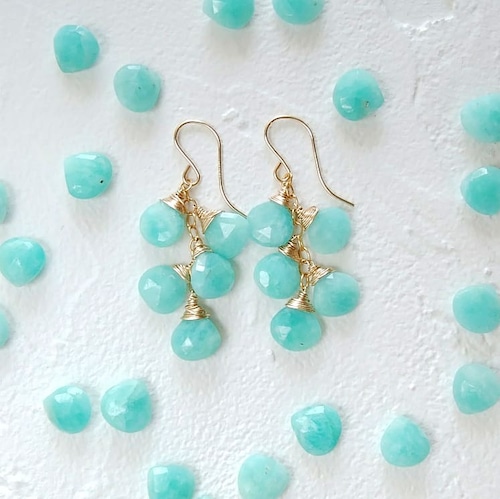 送料無料14kgf*Amazonite earring / pierced earring