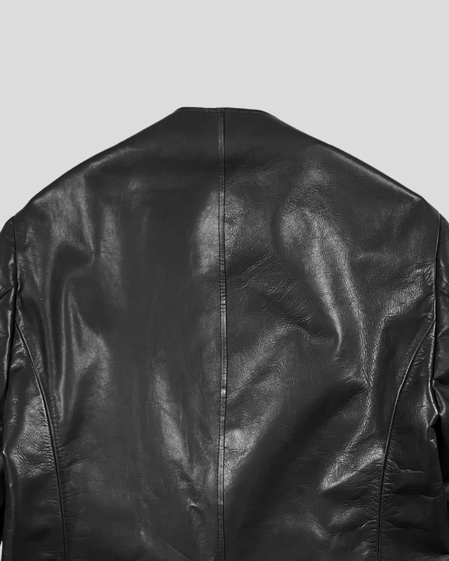 24ss完全受注生産 ASKYY / 3 ZIPPER LEATHER RIDERS JACKET / BLK (全額お支払用）