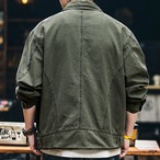 Stand Collar Full Zip-Up Men's Work Jacket ◇H0233