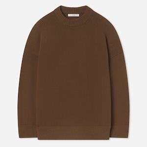 CO BOYFRIEND COTTON CREW SWEATER OLIVE