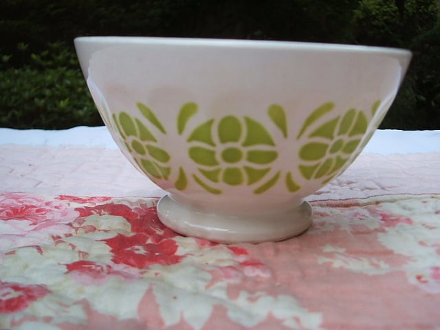 french antique green cafe blowl フランス アンティーク カフェボウル