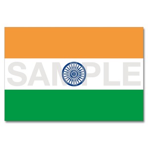 世界の国旗ポストカード ＜アジア＞ インド Flags of the world POST CARD ＜Asia＞ India