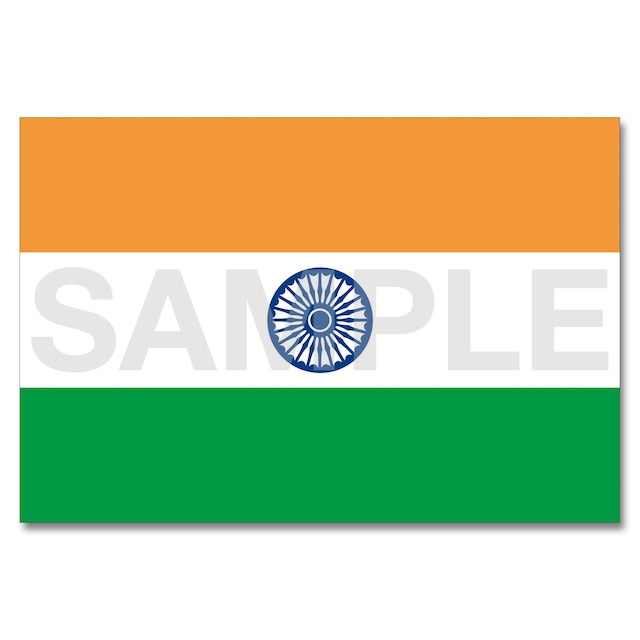 世界の国旗ポストカード ＜アジア＞ インド Flags of the world POST CARD ＜Asia＞ India