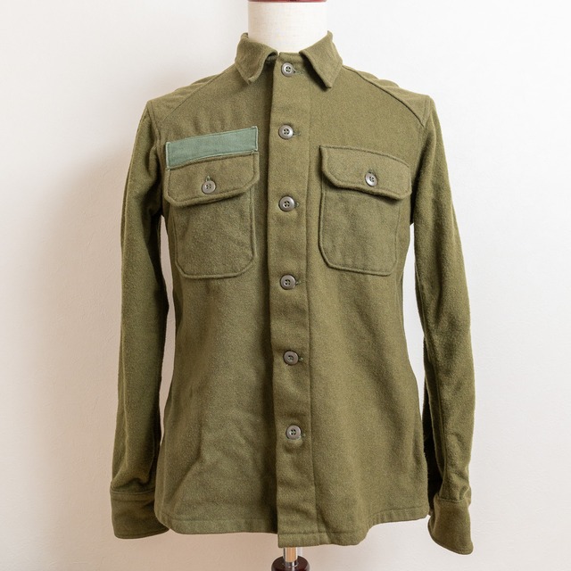 【USED】"SMALL" U.S.Army OG-108 Wool Shirt No.420 実物 アメリカ軍 ウールシャツ 後期型