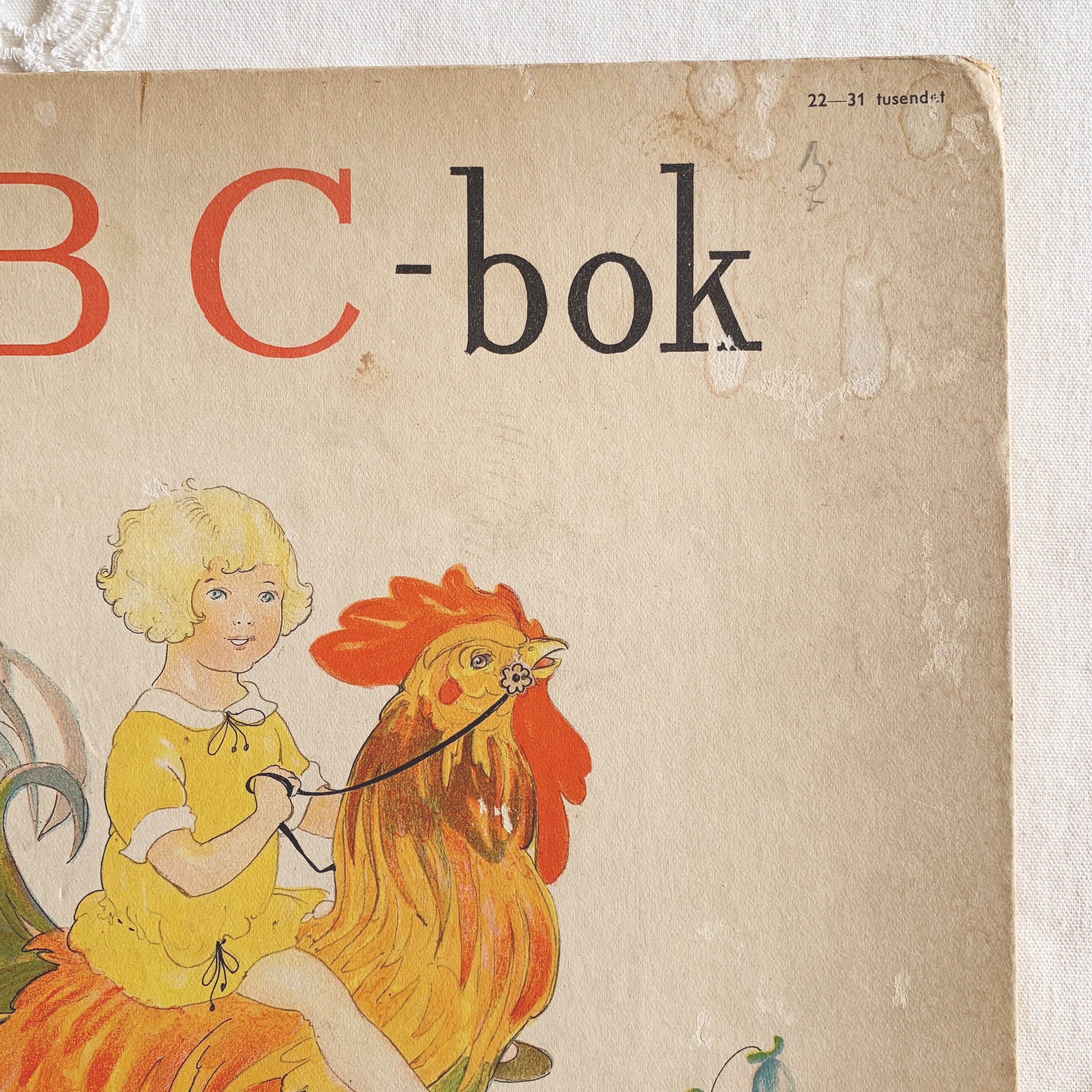 1920's-1940'北欧s スウェーデンのアルファベット絵本 ABC-bok