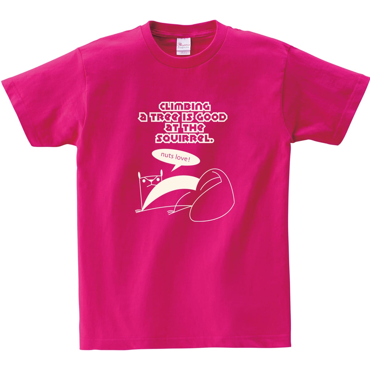 木登り大好きリス Tシャツ am30 アニマル ミニマル キュート リス