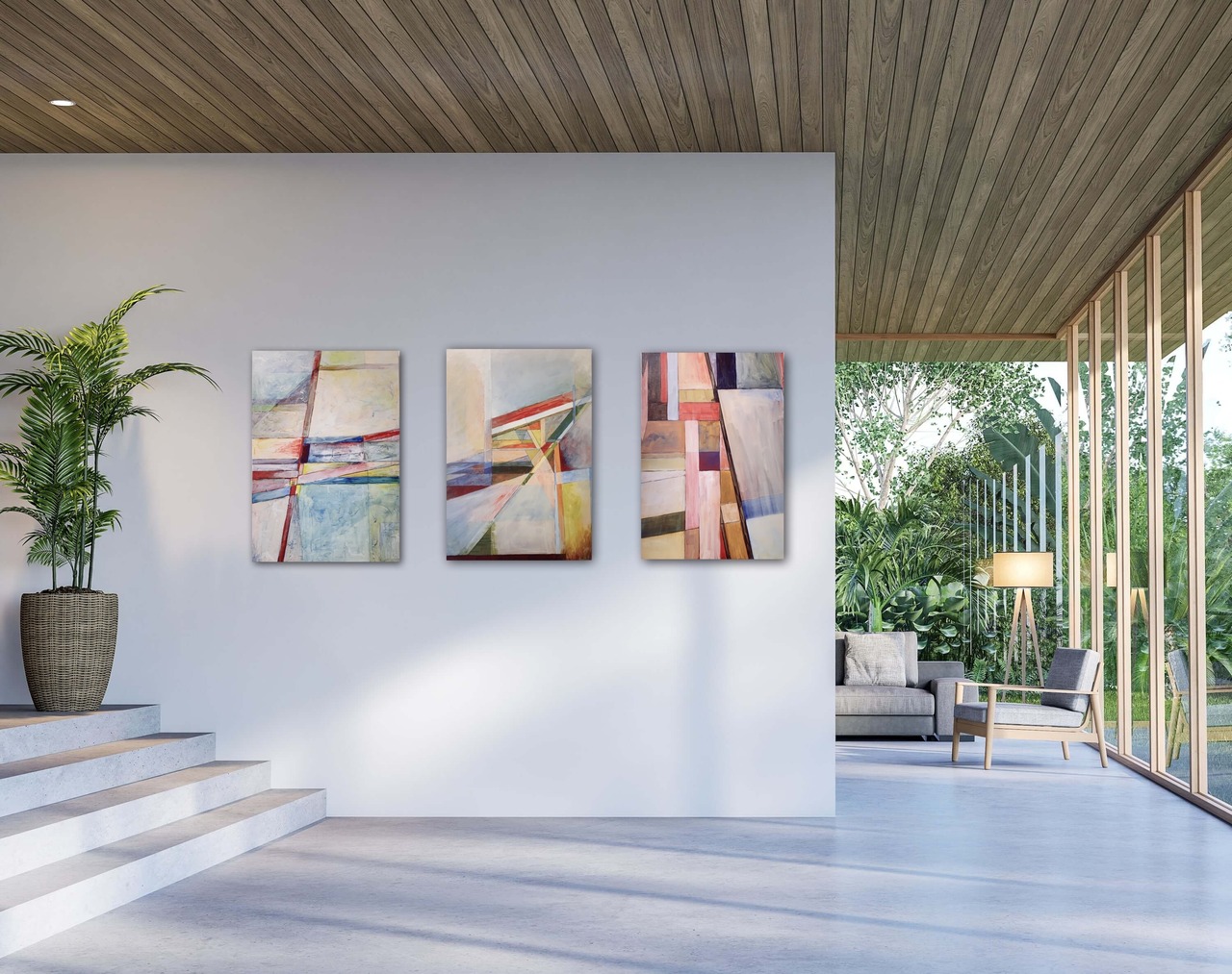 絵画/アートパネル/インテリア/モダン/北欧/おしゃれ　アートパネル３枚セット(即納商品)