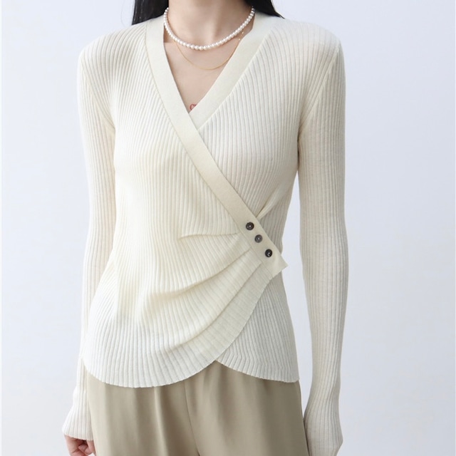 cross button rib knit N20044