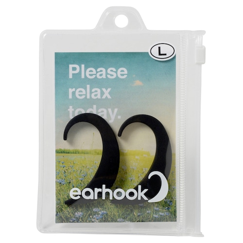 EARHOOK BLACK（黒）Lサイズ【商品コード：E8KL】