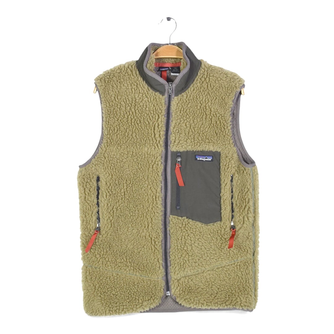 00s パタゴニア USA製 レトロX ベスト 2001年製 フリースベスト 毛足長 PATAGONIA キッズL サイズS相当 古着 DD0481