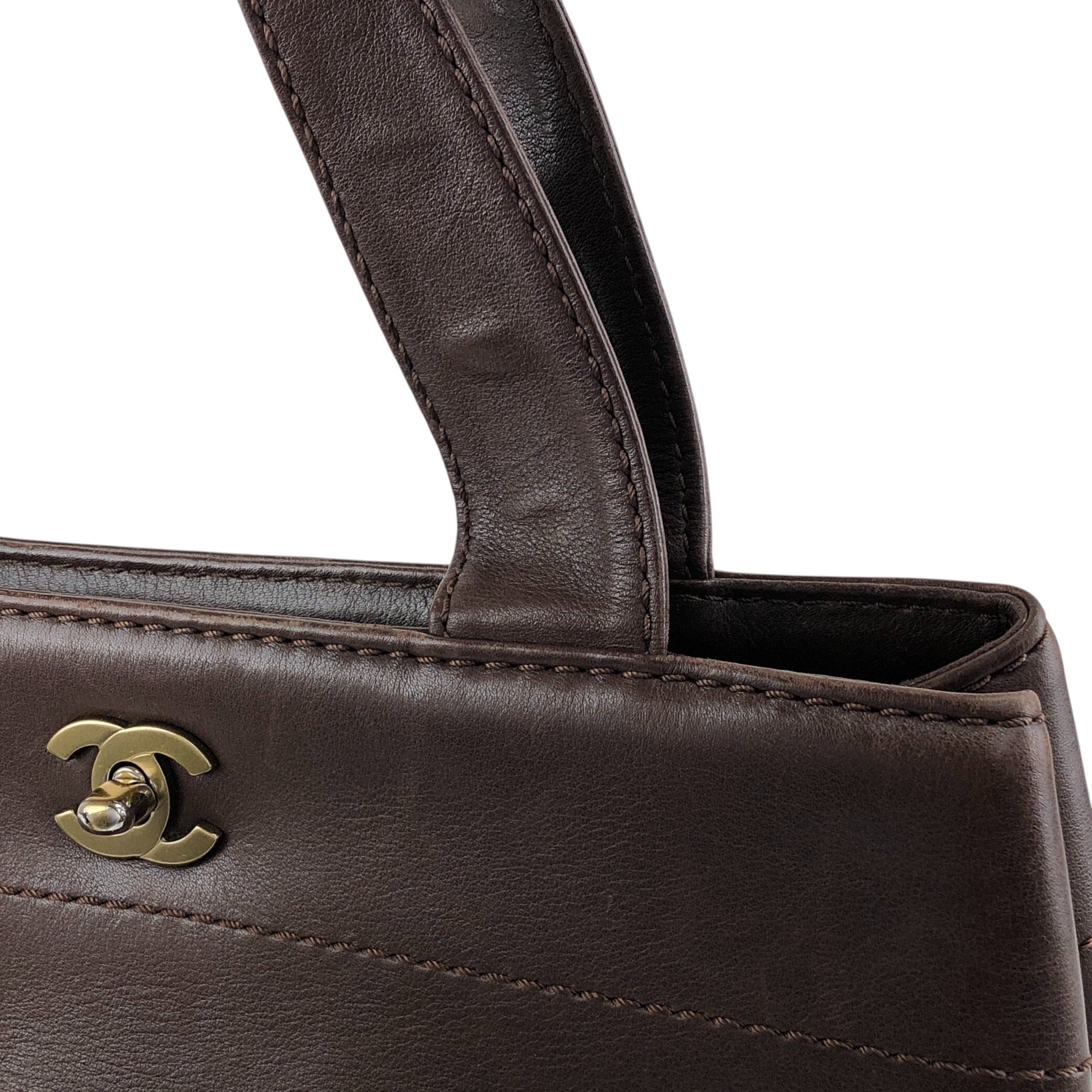 CHANEL シャネル ショルダーバッグ ブラウン ココマーク ターンロック