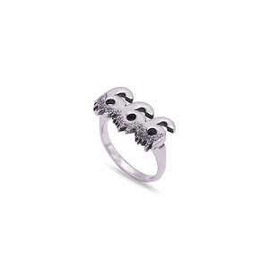 "666" SILVER RING