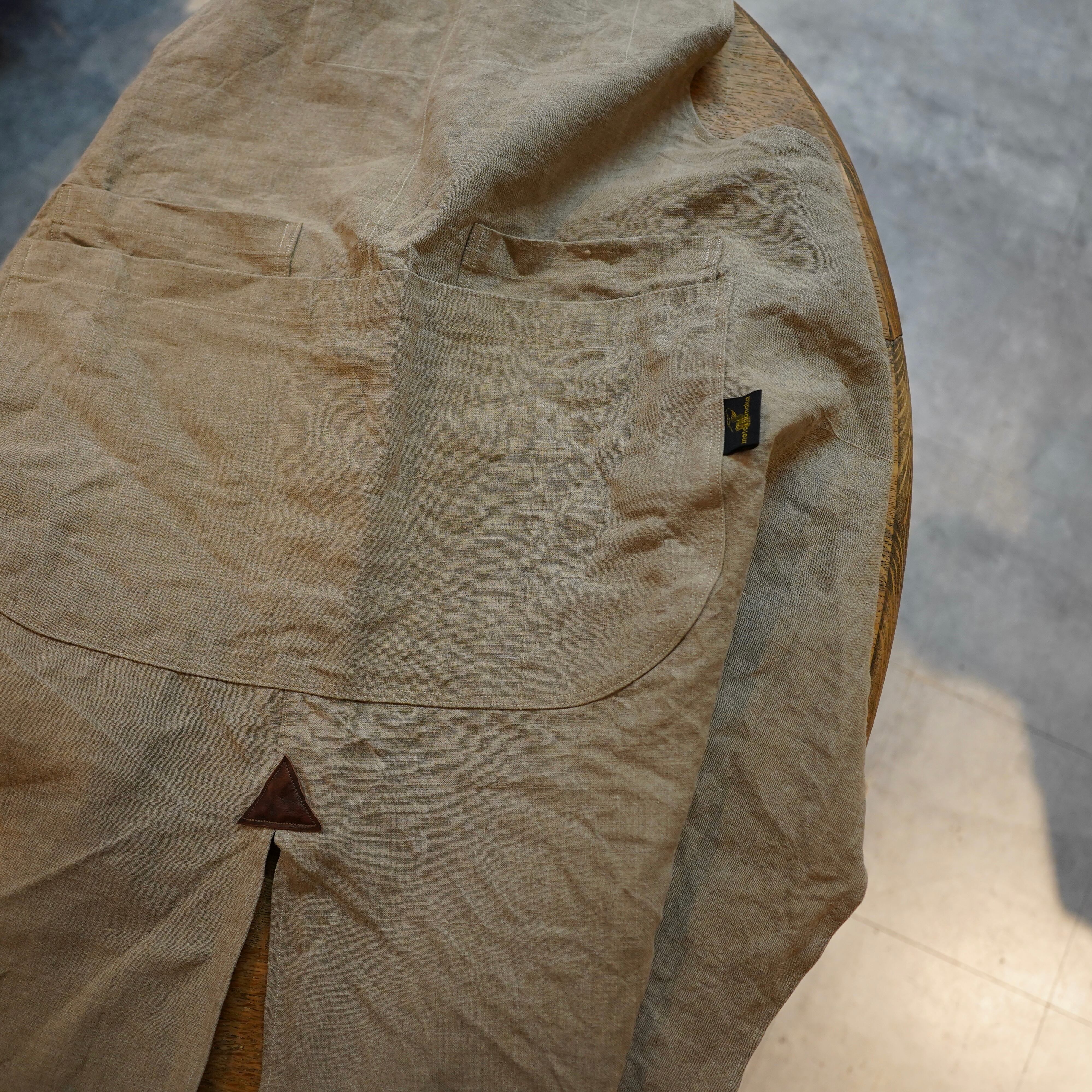 long apron vintage linen | motokitanaka
