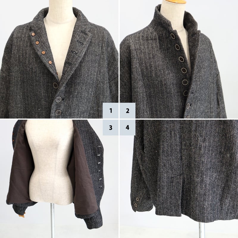 ICHI Antiquites * ウール ヘリンボーン ジャケット [1000332 