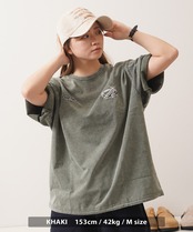 ◆硫化染め カットオフアップリケ Tシャツ◆ng-96225