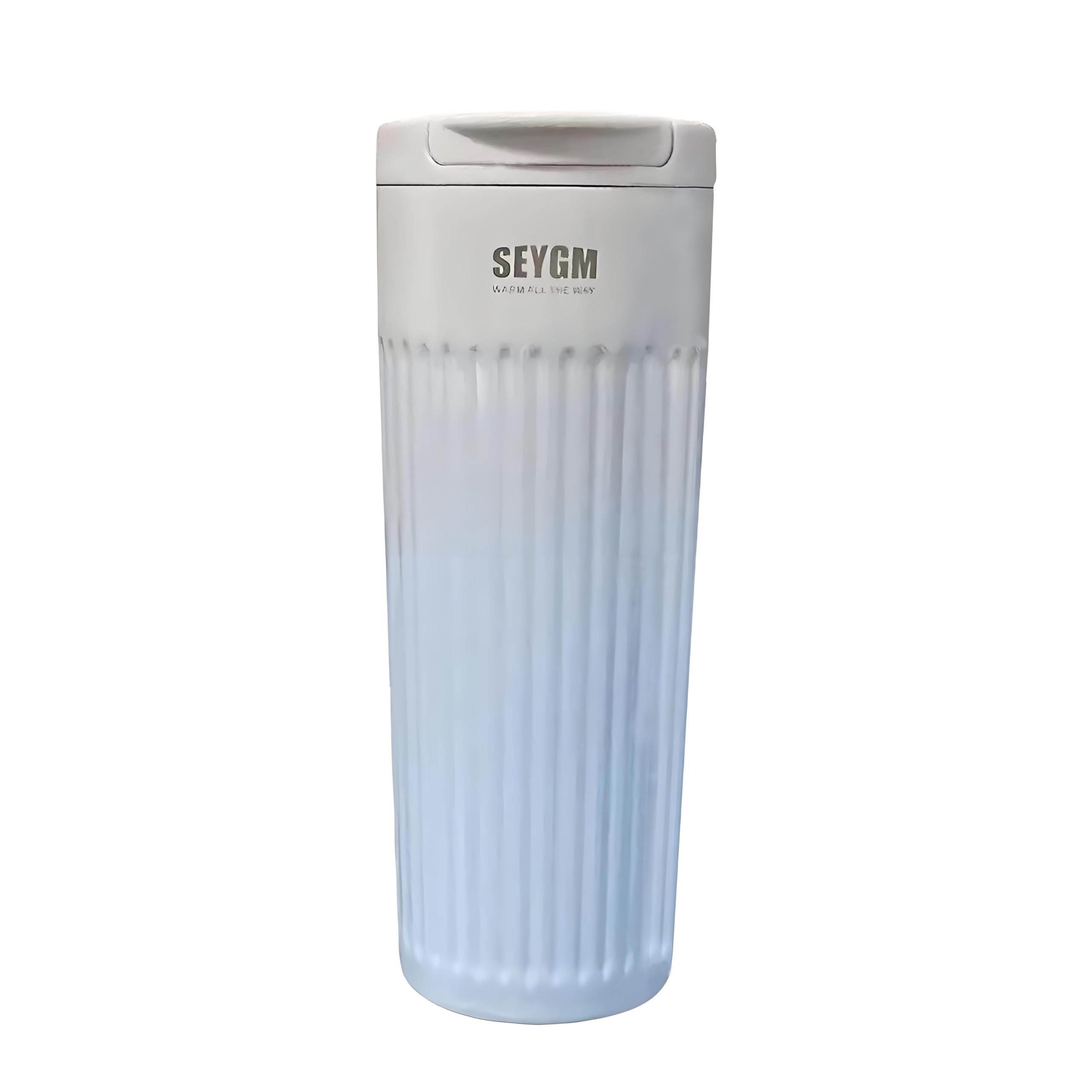 【特価処分】【耐熱性良質ステンレス】IOLOYU 水筒 500ml タンブラー 保温 ボトル 保冷 ウォーターボトル 蓋付きタンブラー 直飲み ステンレスボトル おしゃれ 魔法瓶 ステンレスタンブラー water bottle 女の子 保温ボトル 洗いやすい 保温杯 手を入れて洗える水筒 軽量 真空断熱タンブラー アウトドア 保温水筒 漏れない オシャ 水筒 (ホワイト+ブルー)