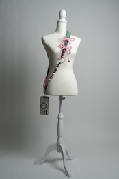 2way thick ribbon strap Dusty Pink