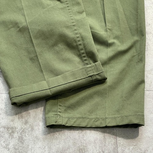70-80s アメリカ軍 実物 OG507 ベイカーパンツ 32/33 詳細写真6