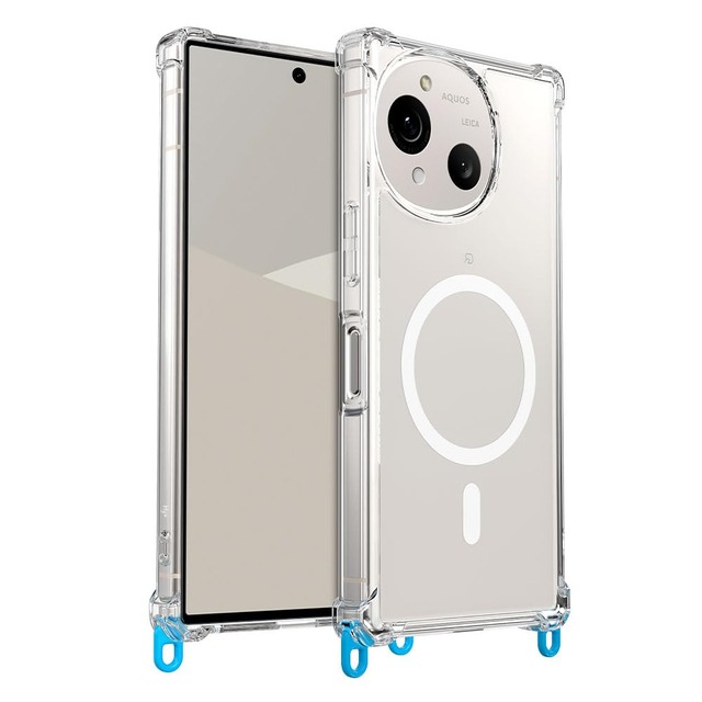 Hy+ AQUOS R10 R9 対応 SH-51F A501SH SH-M31 SH-51E MagSafe対応 耐衝撃ケース クリア マグネット